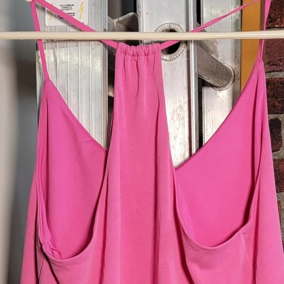 banana REPUBLIC Solid Pink V-neck Camisole Tank Top Small - Picture 4 of 7